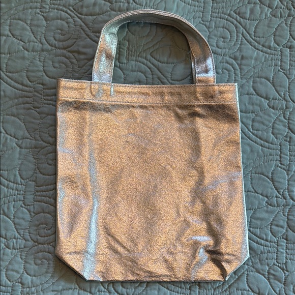 NWOT Madewell Metallic Silver Small Tote Bag - Picture 3 of 7